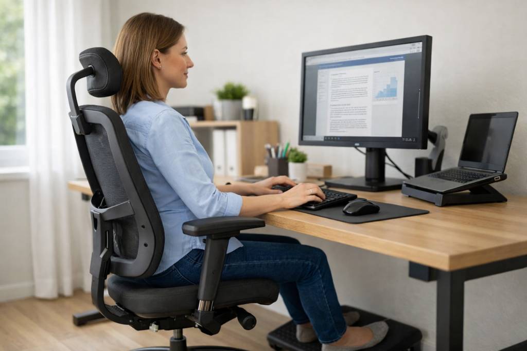 Ergonomie au bureau : ajuster sa posture pour éviter les troubles musculo-squelettiques et préserver son dos